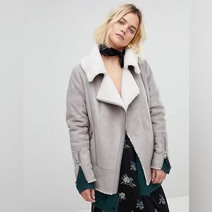 New Look Shearling Biker Jacket